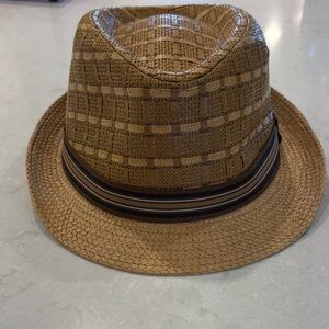 Brown Woven Fedora Hat Henschel